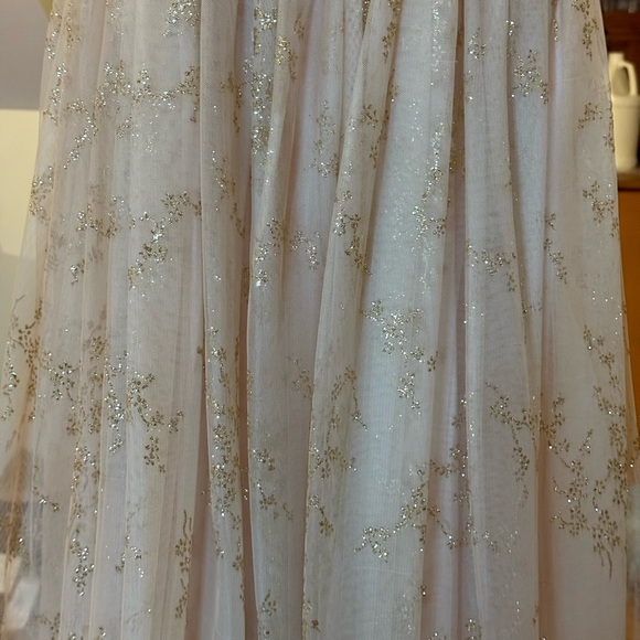 Gunne sax vintage light pink gown with gold detail - Picture 2 of 6